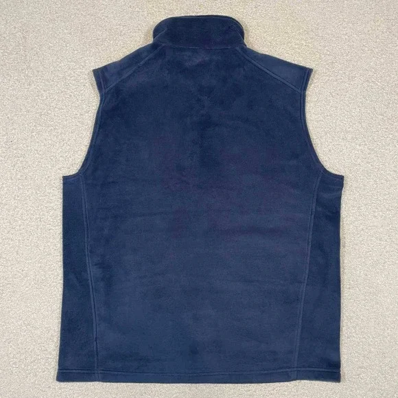 Lot of 2 Columbia Mens L Steens Mountain Fleece Vests Olive Green Navy Blue - Picture 7 of 10